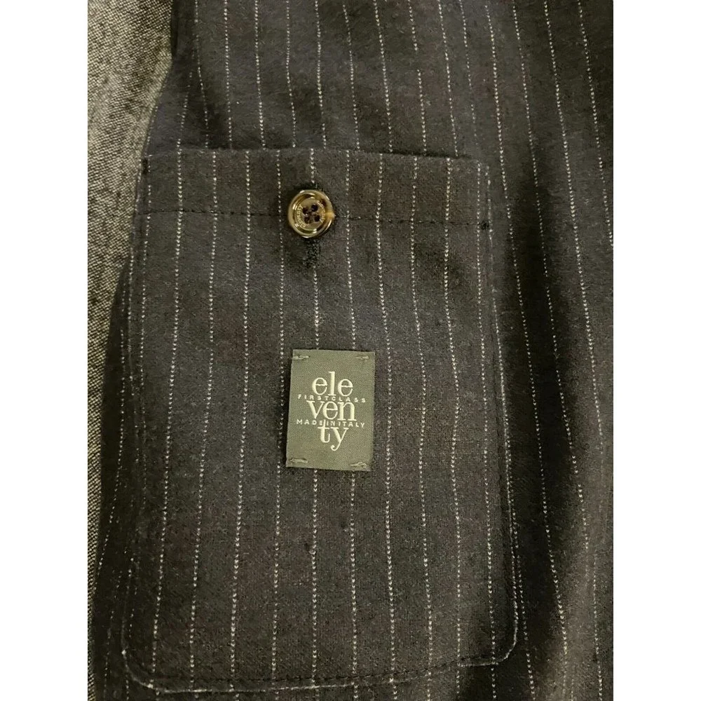 ELEVENTY made in italy Double Faced Jersey Jacket in Pinstripe Size 44 $1195 - Picture 11 of 11